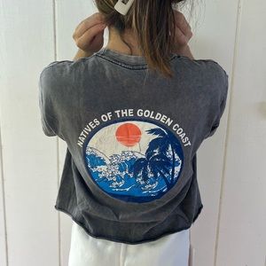 Brandy Melville Cropped Graphic Tee